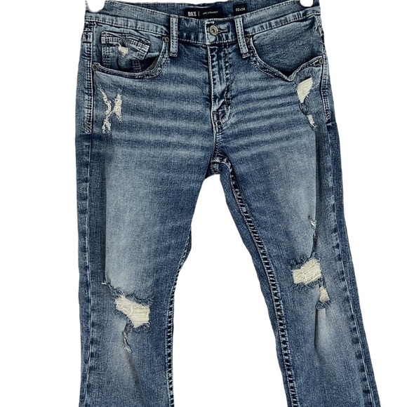 BKE Straight Stretch distressed Denim Jean SZ 32 NEW - Picture 5 of 12